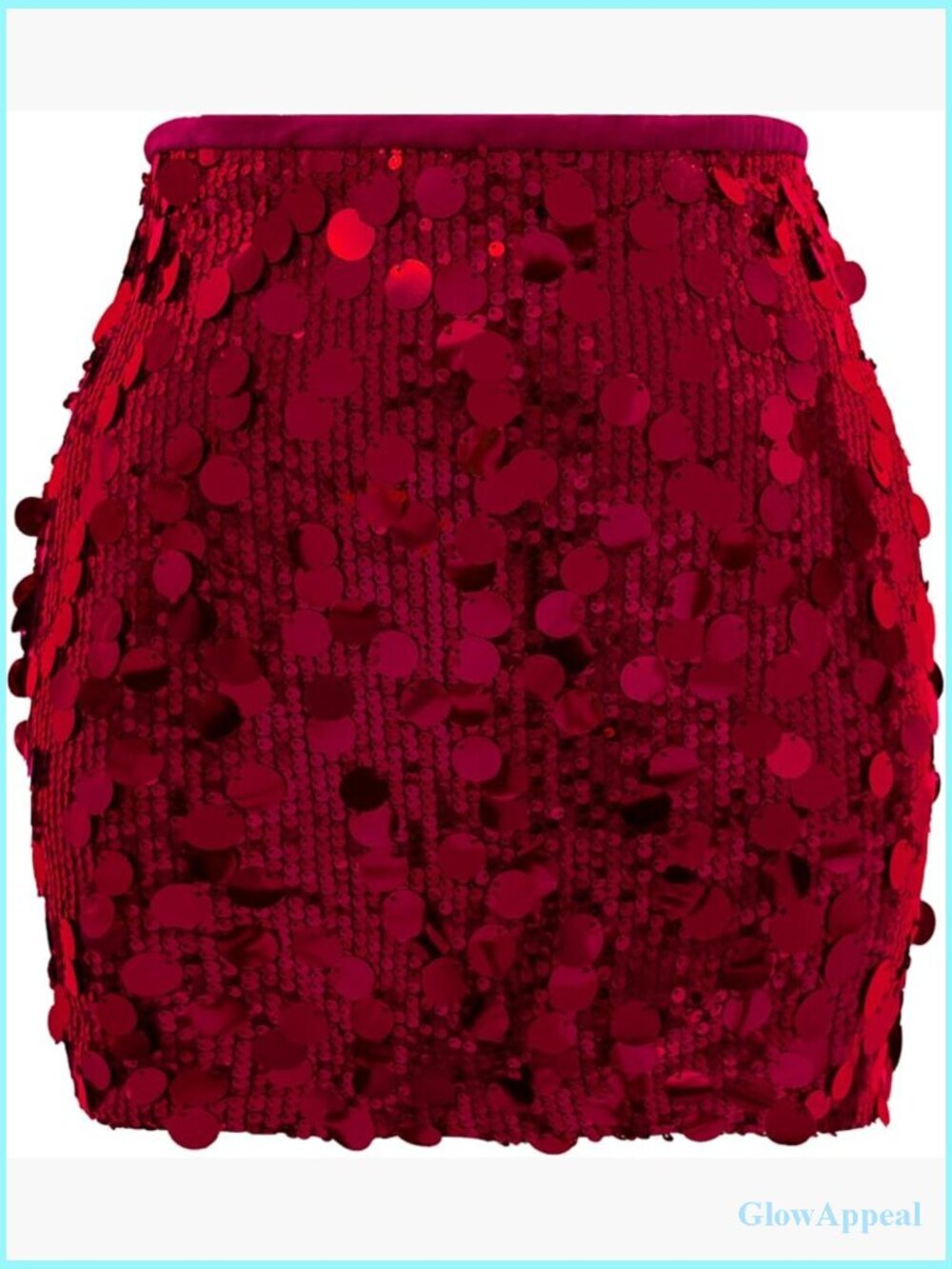 Sparkle Sequin Mini Skirt Stretch Waist Night Out Clubwear